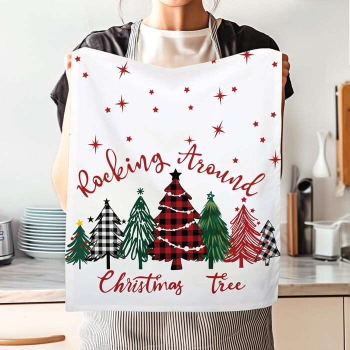 Набір з 4 різдвяних кухонних рушників 48 x 70 см Arquiel