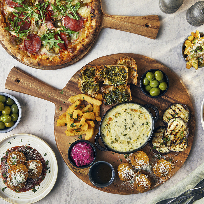 Дошка для піци з ручкою 28 см, Acacia Wood, Genware