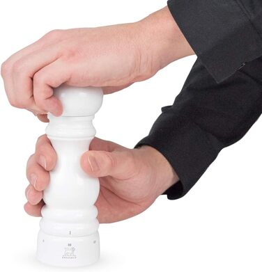 Ручне регулювання помелу u'Select, висота 12 см, дерево, коричневий, 23447 (соляний млин, білий лакований)