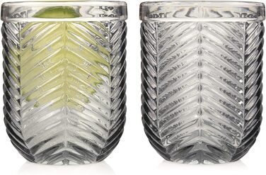 Набір склянок для пиття Singer Набір скляних склянок Porto з 6 предметів для 6 осіб, склянка для води, різнокольорова, унікальна нарізка, повсякденний, сімейна вечеря, офіс, набір склянок для соку на відкритому повітрі 310 мл поштові 6 шт.