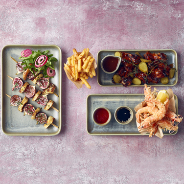 Блюдо прямоугольное 30х20 см, Terra Porcelain Matt Grey, GenWare