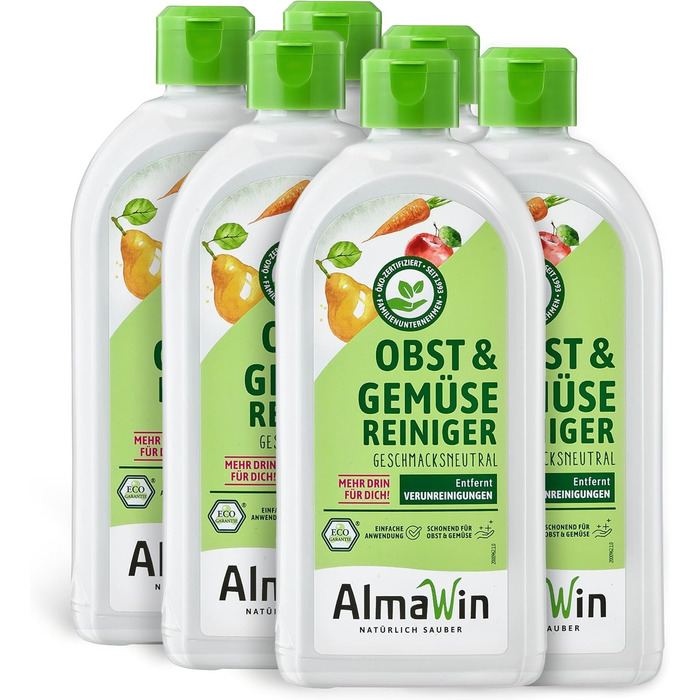 Засоби для миття овочів та фруктів 6 x 500 мл AlmaWin