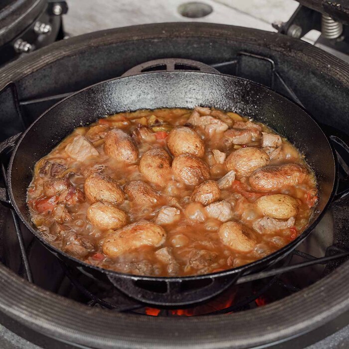 Казан чавунний 8 л з кришкою Santos