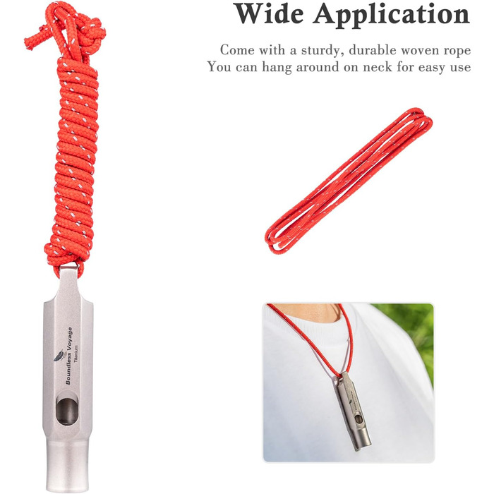 Аварійні свистки безпеки виживання зі шнурком 2 шт. iBasingo