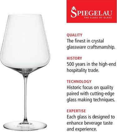 Набор бокалов для вина из 6 предметов, универсальные бокалы, хрустальное стекло, 550 мл, Definition, 1350101 (бокалы Bordaux 750 мл)