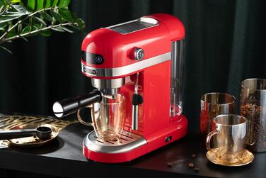 ARDESTO Кавоварка YCM-E1501 - еспресо ріжкова/1.4 л/італ. помпа 20 бар/сенсор. панель/PID контроль/1350 Вт/червона