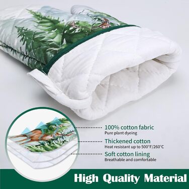 Набір з 2 кухонних рукавичок Arquiel з прихваткою та тримачем для каструлі Gnome Autumn Orange Checked, 100 бавовняні кулінарні рукавички, термостійкі кухонні рукавички для приготування їжі, осінній декор, подарунки для жінок (лісові тварини, прихватка дл