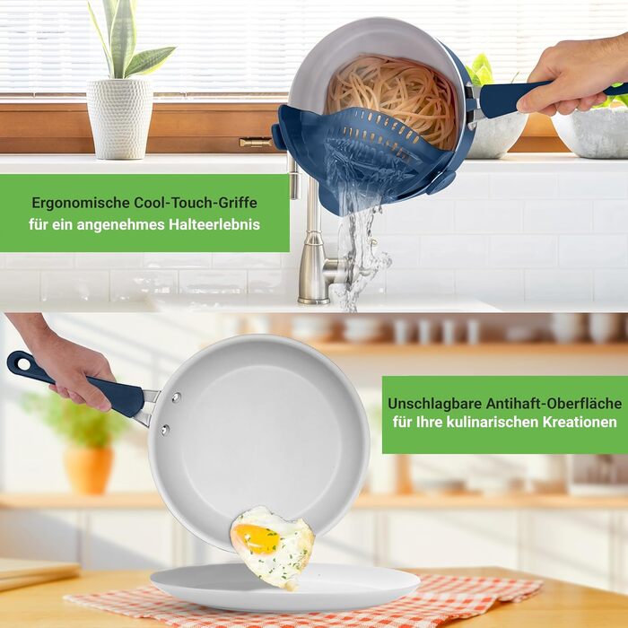 Набір посуду NutriChef з 20 предметів з антипригарним покриттям каструля, сковорідка та посуд для випікання набір посуду без PFOA/PFOS для газових, електричних, керамічних та індукційних варильних поверхонь включає сковорідки, каструлі, деко, форму для хл