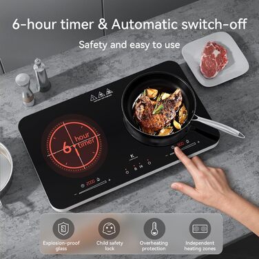 Індукційна варильна поверхня на 2 конфорки 3600 Вт COOKNANO