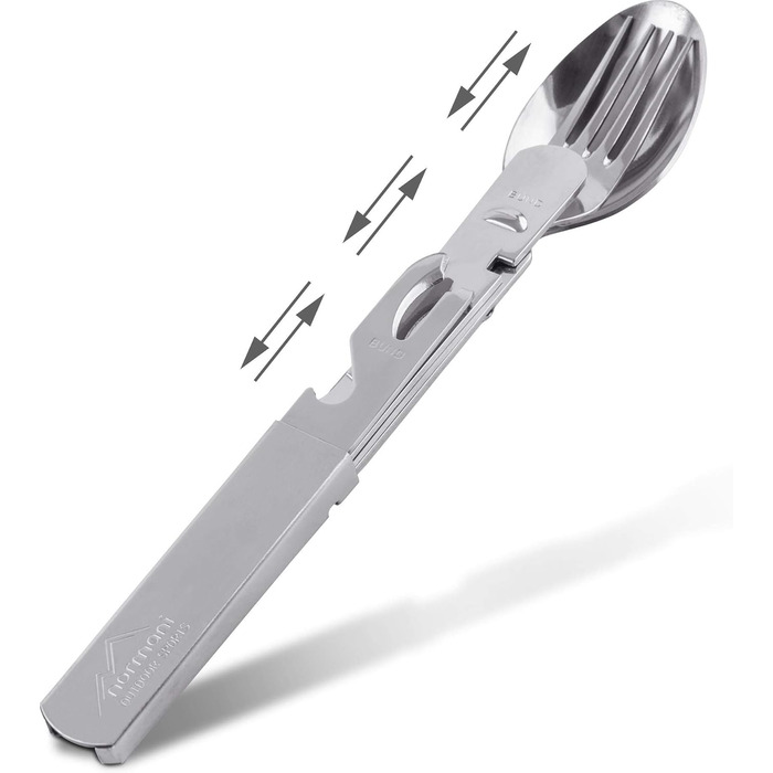 Похідний набір посуду для військових, 5 предметів, зелений Normani