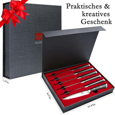 Набор из 6 ножей для стейка 13 см в подарочной коробке SHAN ZU