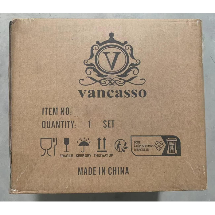 Комбінований сервіз vancasso, набір посуду Navia з кераміки, столовий сервіз із 32 предметів, вінтажний зовнішній вигляд, дизайн природи (набір із 16 предметів, Navia-12)