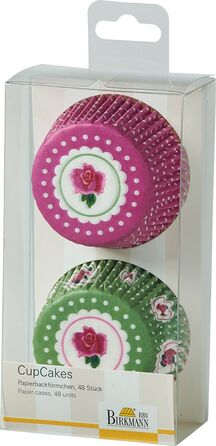 Набір форм для випічки капкейков, 48 шт, 7 см, Rose RBV Birkmann