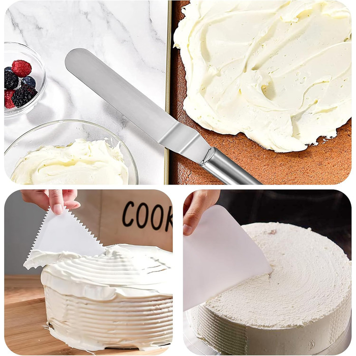 Лопатка для торта с 4 пластиковыми скребками kaiyaya