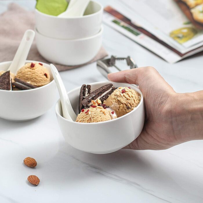 Набір з 6 мисок для супу 300 мл, білий DOWAN