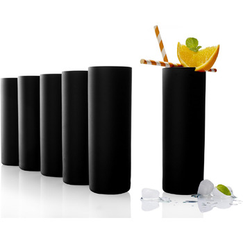 Склянки для кампарі 320 мл, набір 6 предметів, чорні New York Bar Stölzle Lausitz