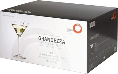 Коктейльні чаші 240 мл, набір з 6 келихів, Grandezza Stölzle Lausitz