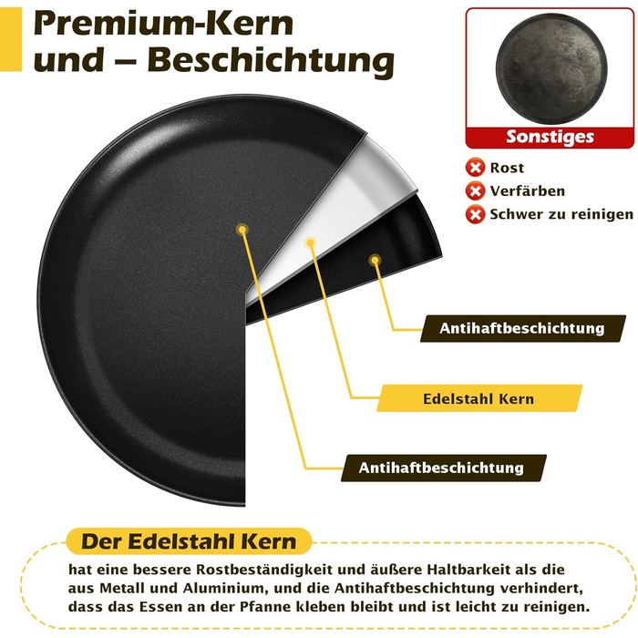 Набір із 4 дек для піци 26 см чорний Onader