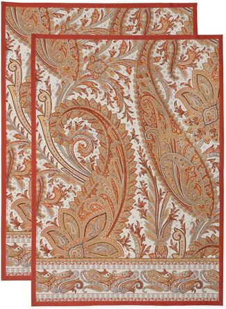 Набір із 3 багатоцільових кухонних рушників Maison d&39 Hermine Rural Christmas, 100 бавовна Барні рушники День подяки/Різдво (50 см x 70 см) (Кашмірський пейслі)