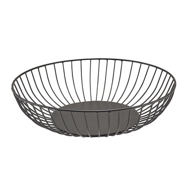 Корзина 27*7 см, черная, металлическая, GenWare