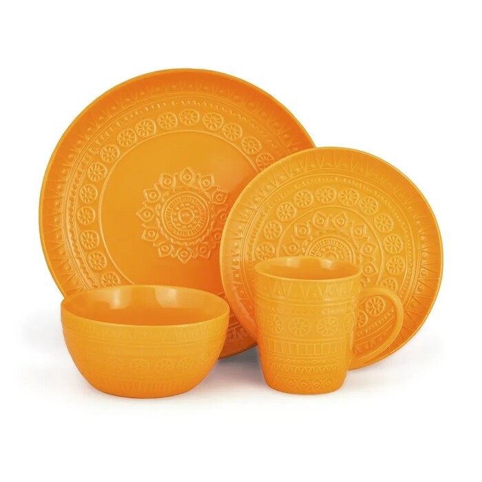 Набор посуды Fissman MOTIF 16 примет цвет желтый керамика (6280)