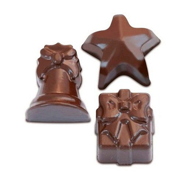 SCG06 Форма силіконова для шоколаду 'різдво' 34х34х18,5 мм