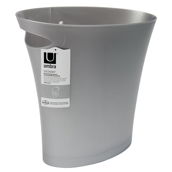 Контейнер для сміття 7,5 л сріблястий Skinny Umbra