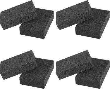 Набір губок для миття посуду 8 шт. 10 x 6,7 x 2,5 см чорний Sanrolax