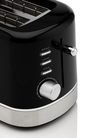 Gorenje Тостер 850Вт, підігрів, розморожування, пластик, чорний