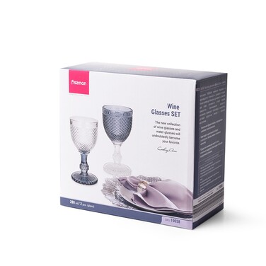 Набір Fissman з 2-х бокалів для вина 280 мл скло (19038)