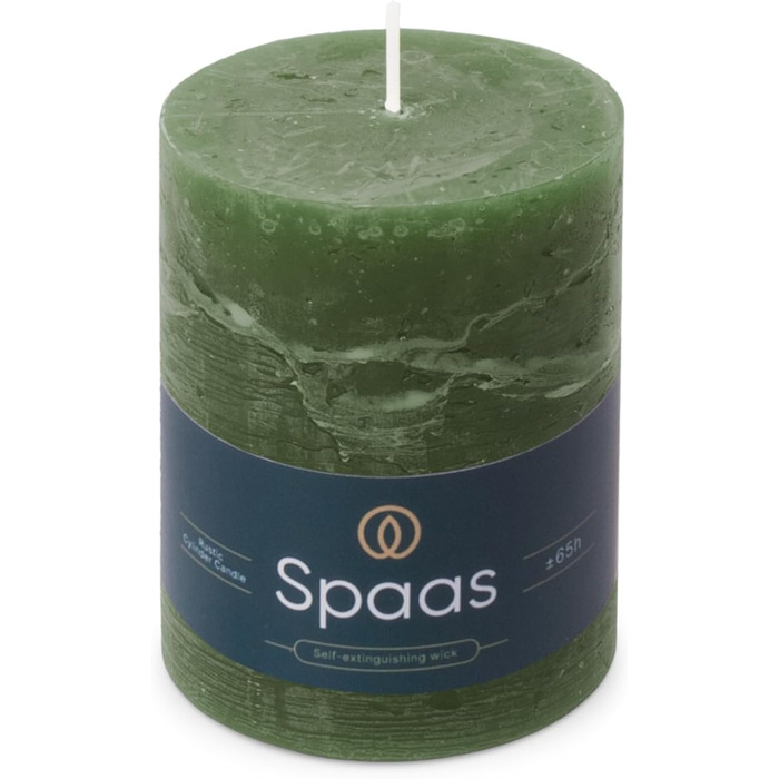 Свічка Spaas Rustic Pillar 80/110 мм 65 шт. - (темно-зелена)