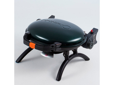 КОМПЛЕКТ Портативный переносной газовый гриль O-GRILL 500, зеленый+шланг в подарок! Код: 013367