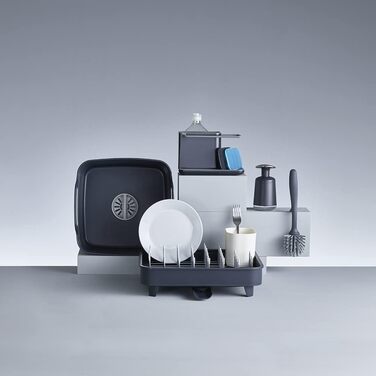 Контейнер для миття посуду 9 л, темно-сірий Wash&Drain Joseph Joseph