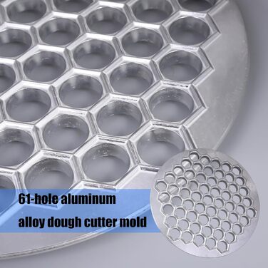 Эффективный ручной пресс для пельменей с 61 отверстием, из алюминиевого сплава Zqxnt