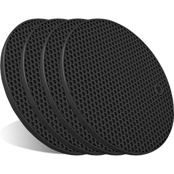 Подставка под горячее 4 шт черный ANNIOCA