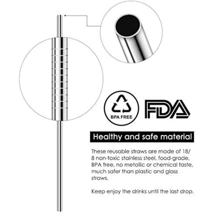 Набір з 4 келихів для джин-тоніка із трубочками з нержавіючої сталі, чорні Gin Set Classic Riedel