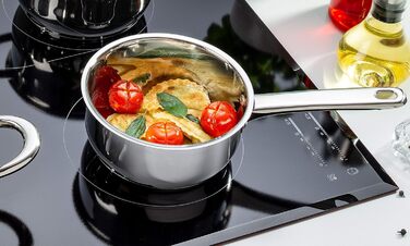 Набір з 4 каструль з нержавіючої сталі зі скляними кришками Linnuo