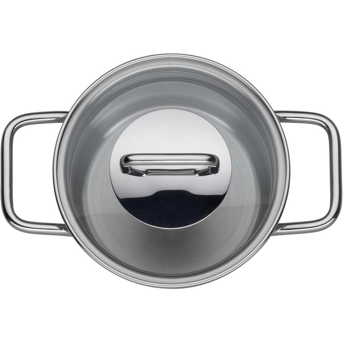 Набір посуду Silit Extra Cook 4 предмети каструлі 12/14 см зі скляною кришкою, внутрішня шкала, широкий обід для зручного зливання, нержавіюча сталь Crominox, для невеликих порцій, компактне зберігання, посуд не проливається. Набір посуду 4 предмети.