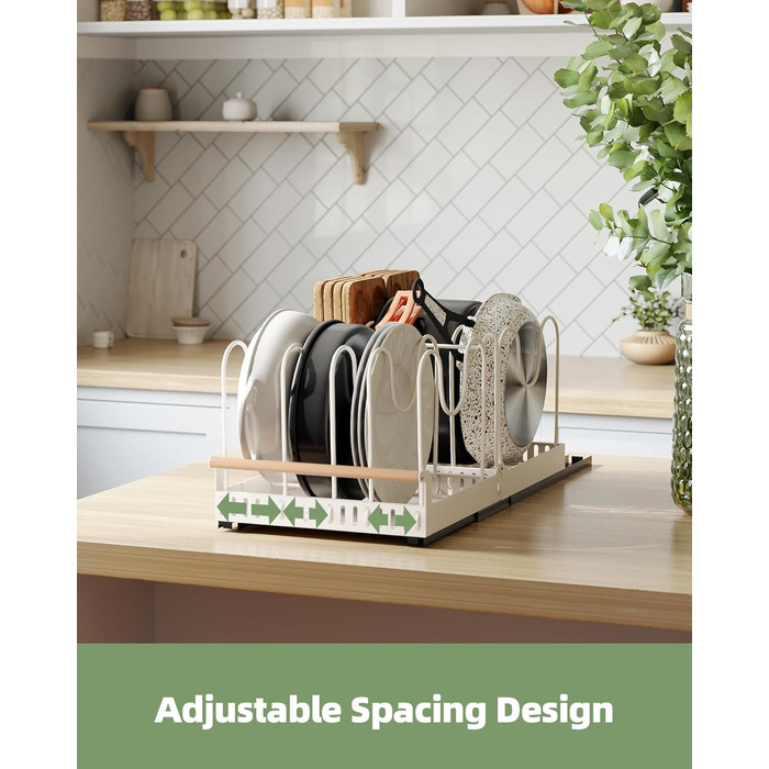 Підставки для посуду з 10 роздільниками білий NETEL