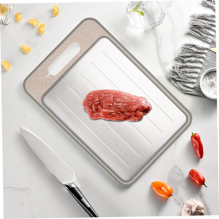 Дошка для розморожування та нарізання 31,1 х 21 см, білий/бежевий SMELEYOU