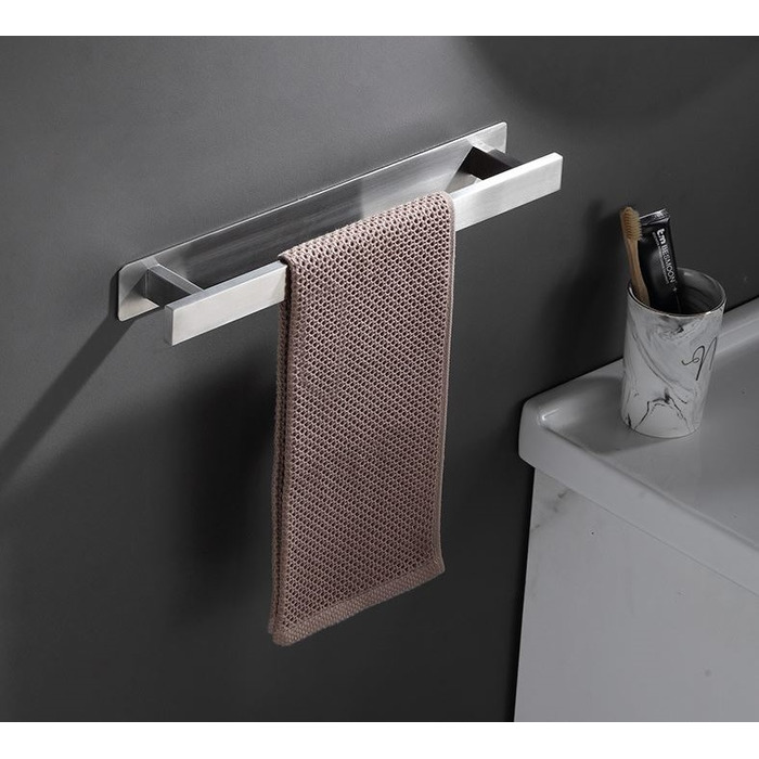 Вішалка для рушників настінна, срібляста JINWCISM