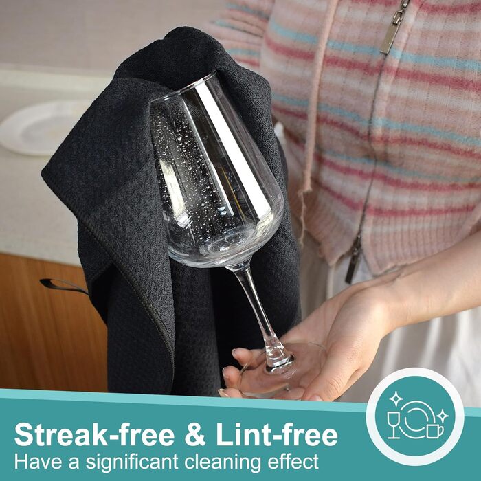 Кухонні рушники VIVOTE, рушники для гостей, подарункові, 40 x 60 см, 2 шт., м&39які кухонні рушники, абсорбуючі рушники (чорні, 40 x 70 см, 2 шт.)