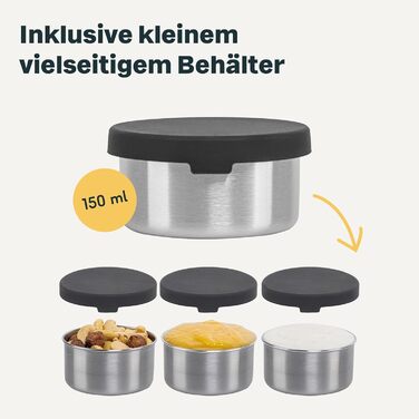 Ланч-бокс з нержавіючої сталі 1400 мл  з баночкою для соусу Silberthal