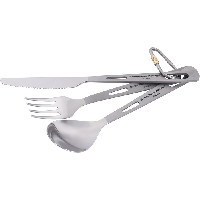 Титанові столові прилади для кемпінгів 3 шт. iBasingo