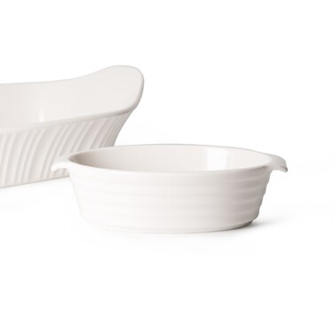 Овальна форма для запікання Fissman 13х10х 4,5 см / 220 мл порцеляна ціна за шт (14166)