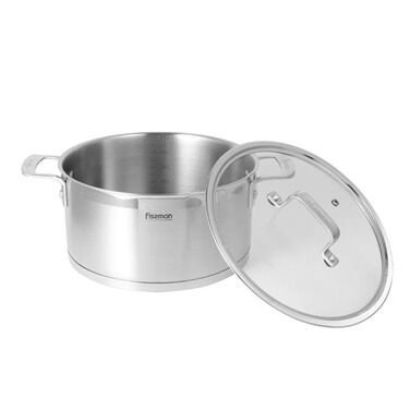 Каструля із скляною кришкою 24 см 5,4 л Fobus Fissman