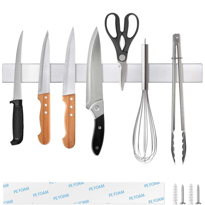 Магнітний тримач для ножів 40 см, нержавіюча сталь Ninonly