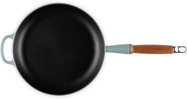 Сковорода чавунна 26 см з дерев'яною ручкою, Морська сіль Signature Le Creuset