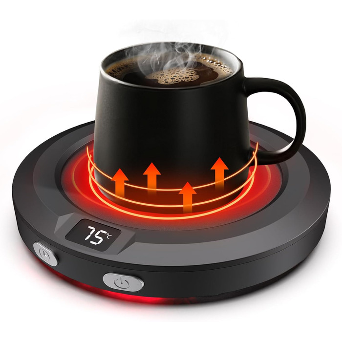 Подогреватель чашек с автоматическим выключением 2-12 часов, черный MXMZHXU