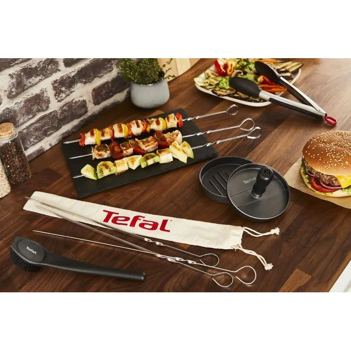 Tefal Пресс для бургеров, алюминий, черно-серый